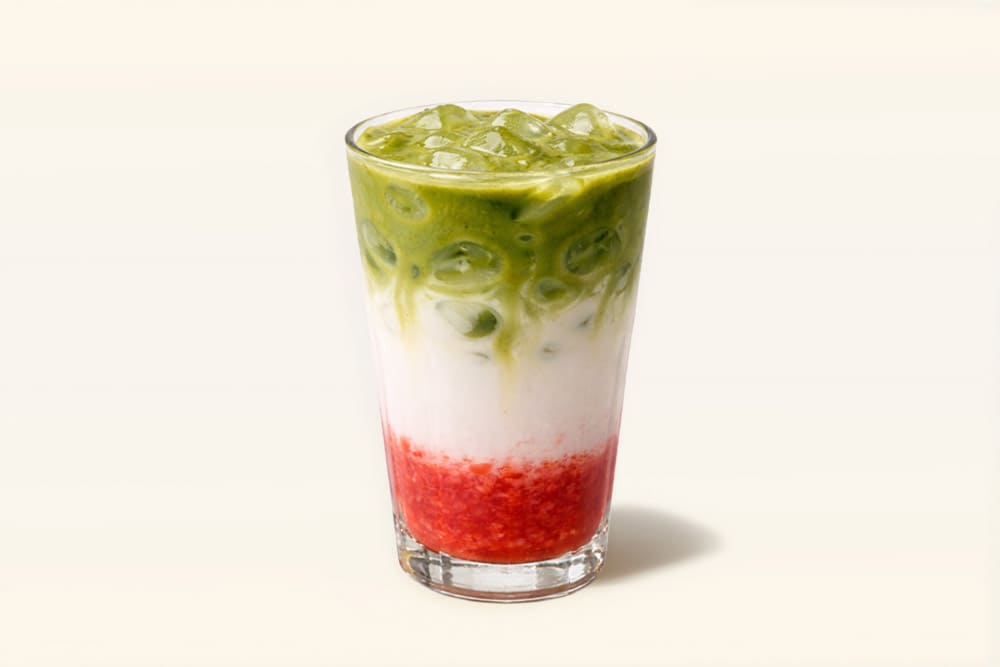 Iced Strawberry Matcha Latte